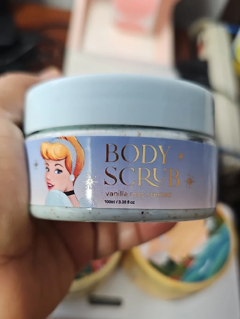 Disney Princess Body Scrub Trio - Light Blue & Yellow